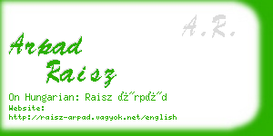 arpad raisz business card